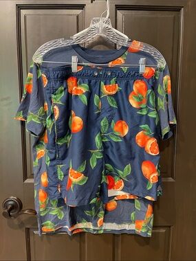 Old Navy Orange Print Two-Piece Set